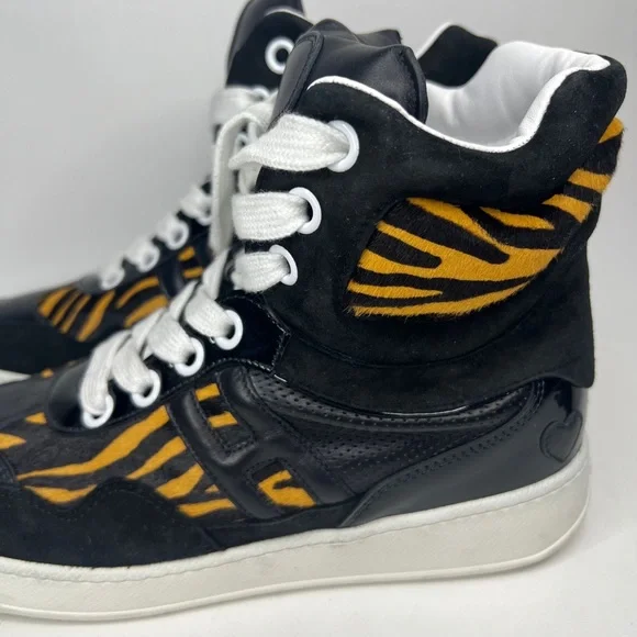 HOGAN ITALY🇮🇹MADE Katie Grand Loves High Top Sneakers Soft Leather Size 38